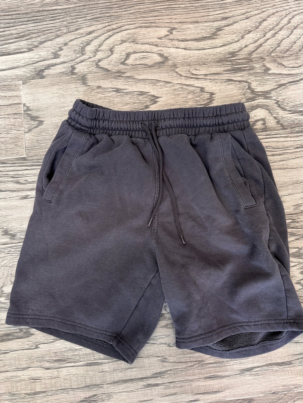 H&M Black Kids Fleece Sweatshorts with Drawstring